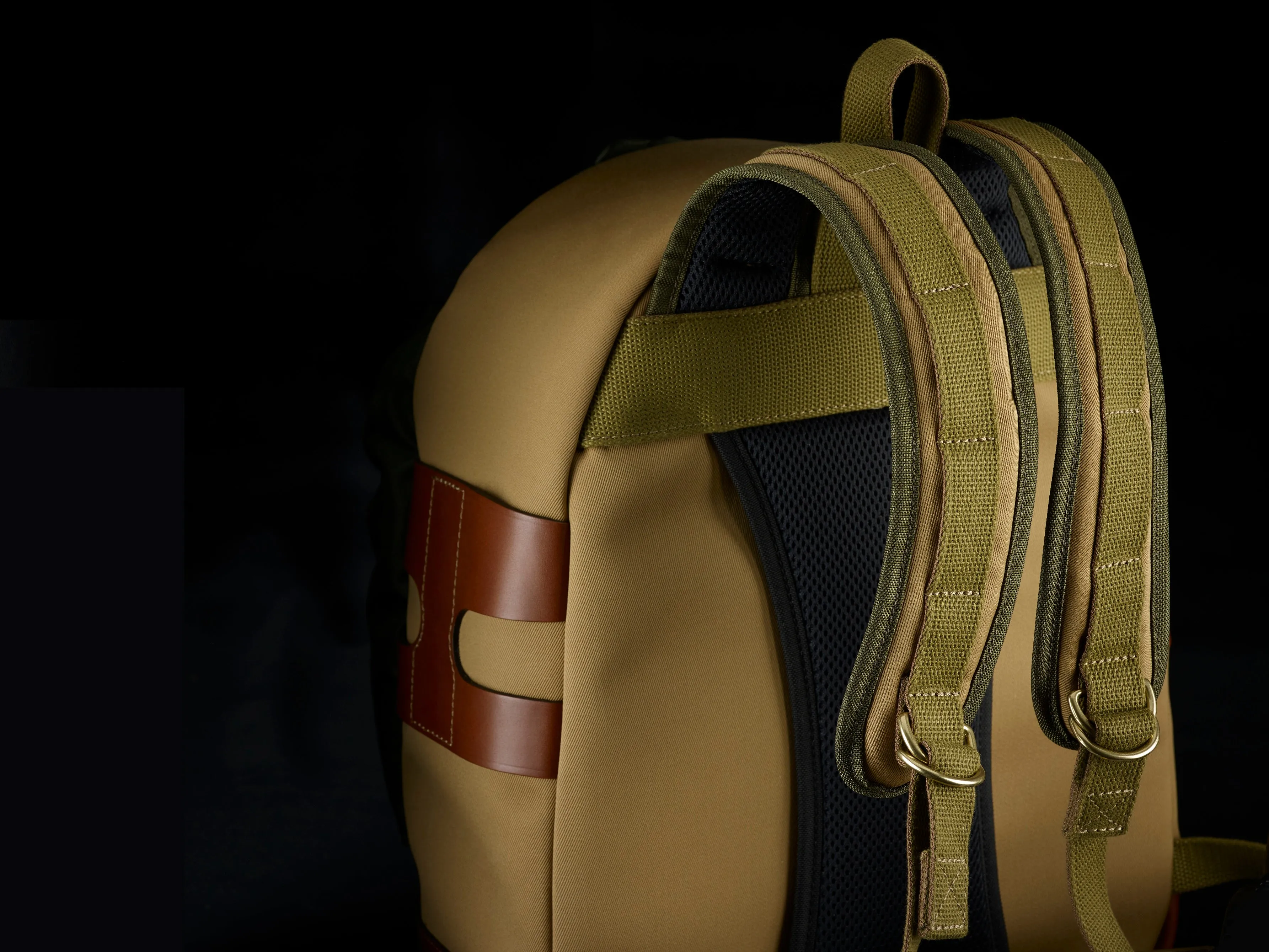 25 Rucksack For Cameras - Khaki Canvas / Tan Leather