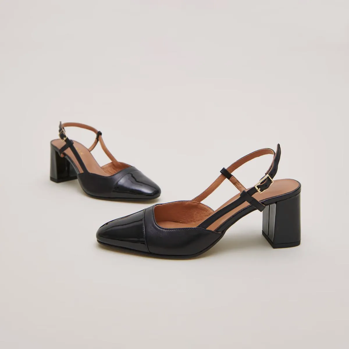 264- Dhapop Vernis/cuir Noir-noir