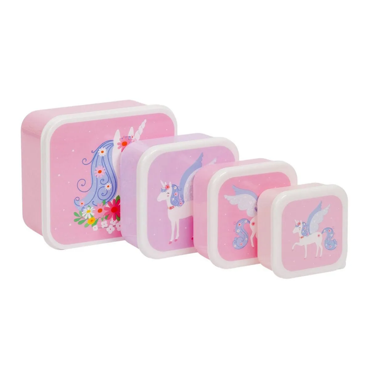 A Little Lovely Company Lunch & Snack Box Set Unicorn