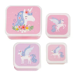 A Little Lovely Company Lunch & Snack Box Set Unicorn