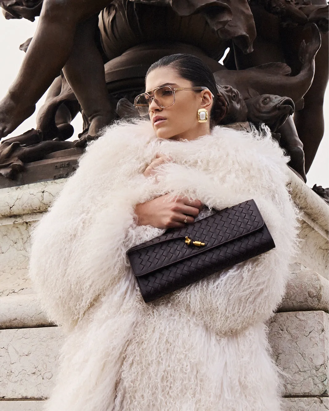 ALICE CLUTCH BAG - DARK CACAO