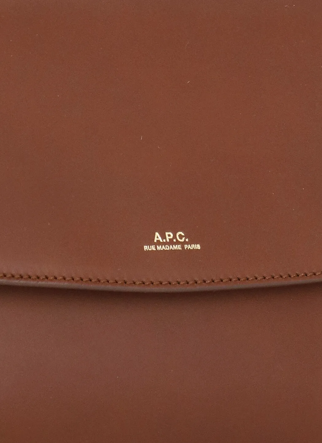 A.P.C. Logo Printed Foldover Top Shoulder Bag