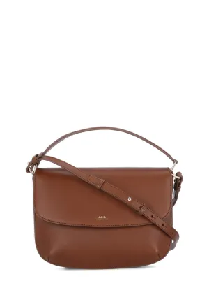 A.P.C. Logo Printed Foldover Top Shoulder Bag