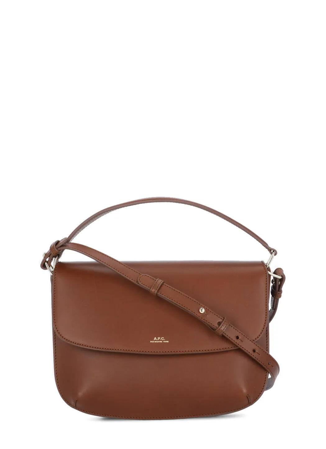 A.P.C. Logo Printed Foldover Top Shoulder Bag
