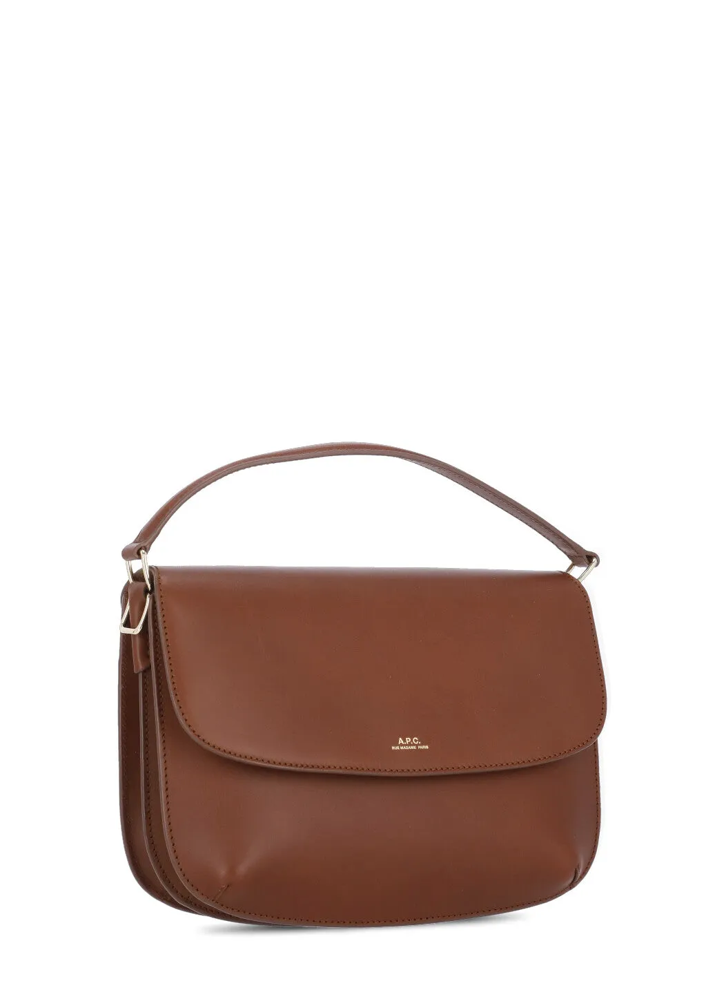 A.P.C. Logo Printed Foldover Top Shoulder Bag