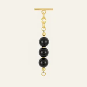 Aurora Tassel | Black with Gold hardware