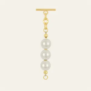Aurora Tassel | Pearl with Gold hardware