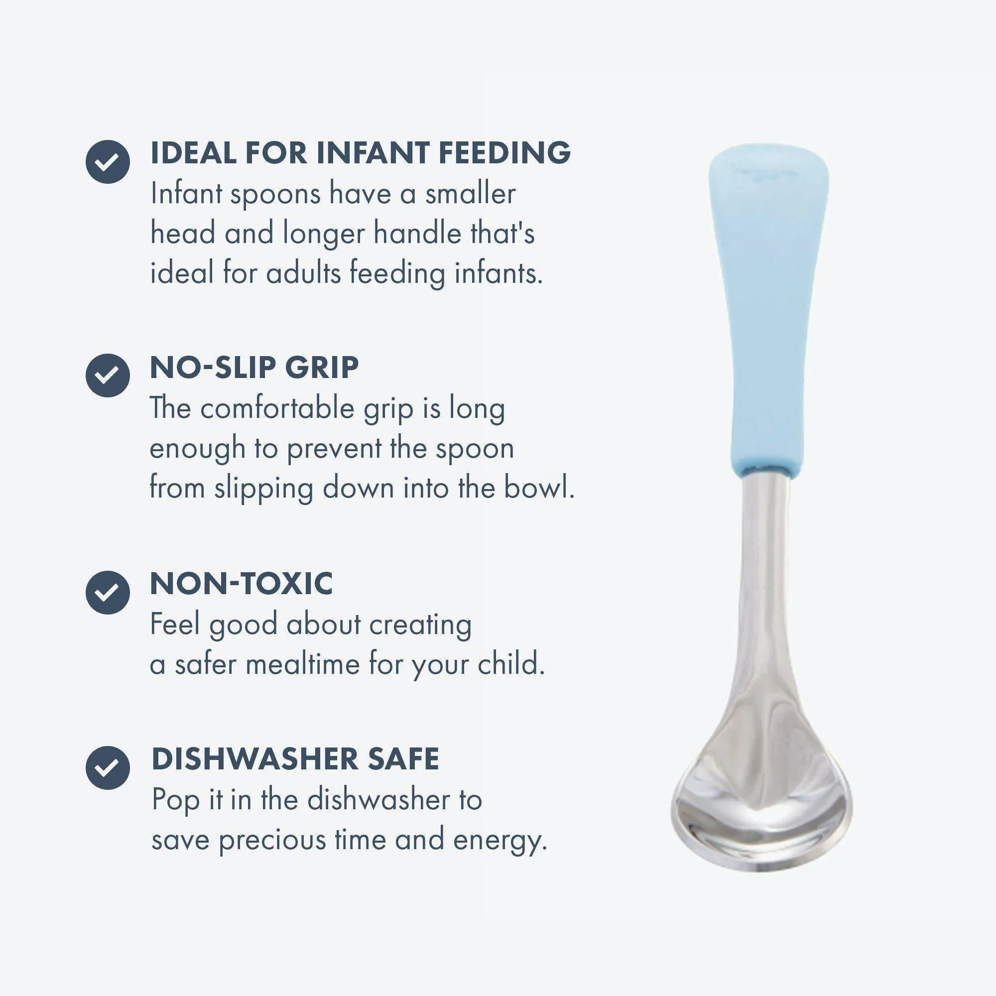 Avanchy Stainless Steel Infant Spoons - Pack of 2 - Yellow