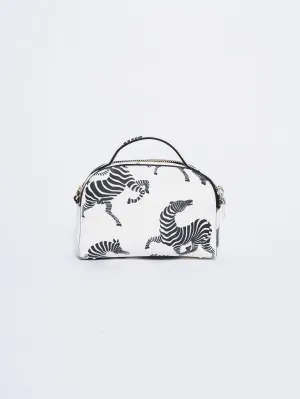 Bag with Zebra Print White / Black