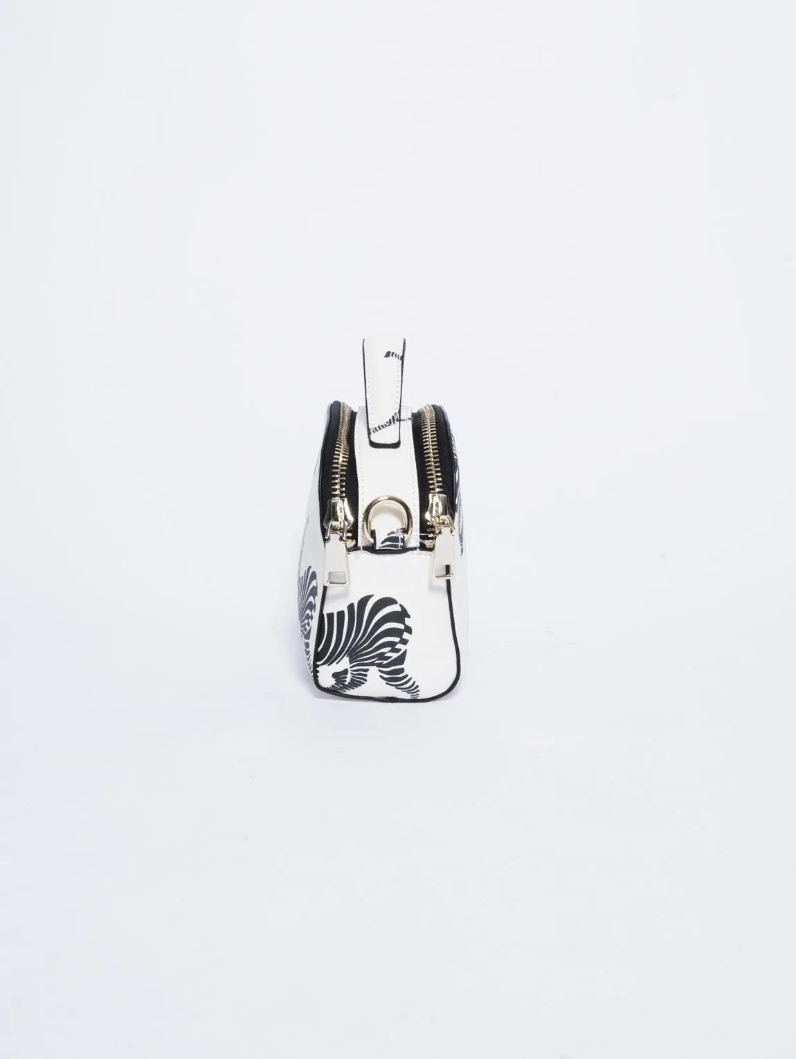 Bag with Zebra Print White / Black