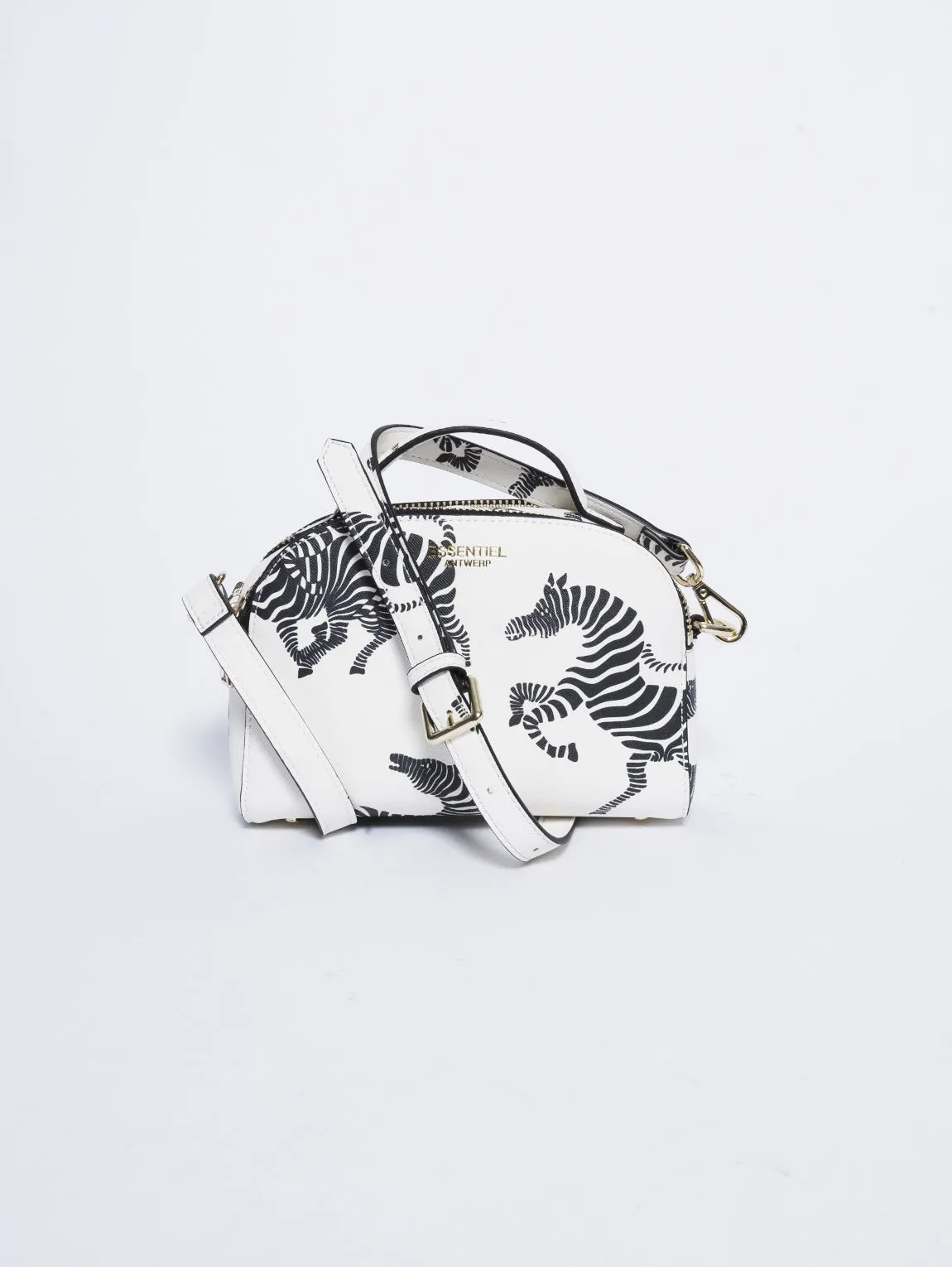 Bag with Zebra Print White / Black