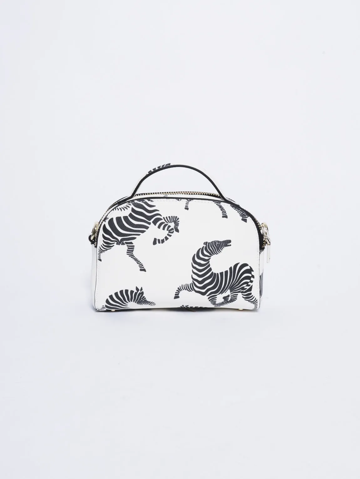 Bag with Zebra Print White / Black