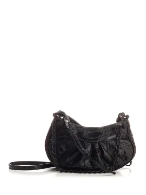 Balenciaga Embossed Chain-Link Shoulder Bag