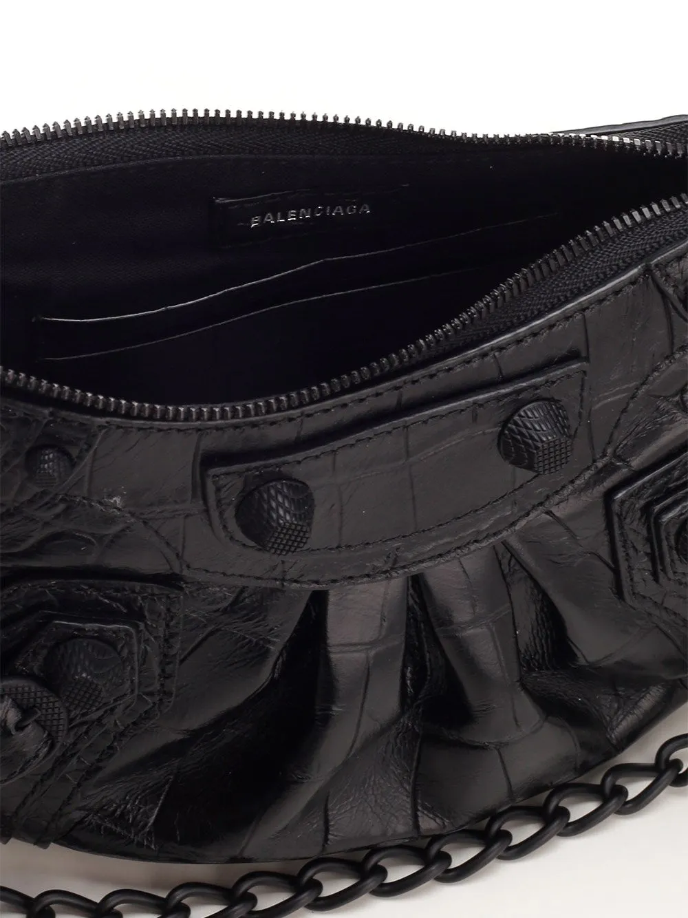 Balenciaga Embossed Chain-Link Shoulder Bag