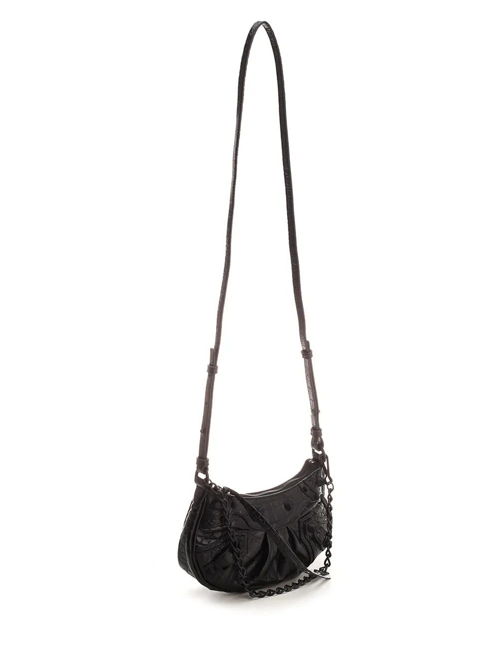 Balenciaga Embossed Chain-Link Shoulder Bag