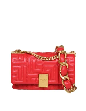 Balmain Logo Plaque Quilted Crossbody Bag