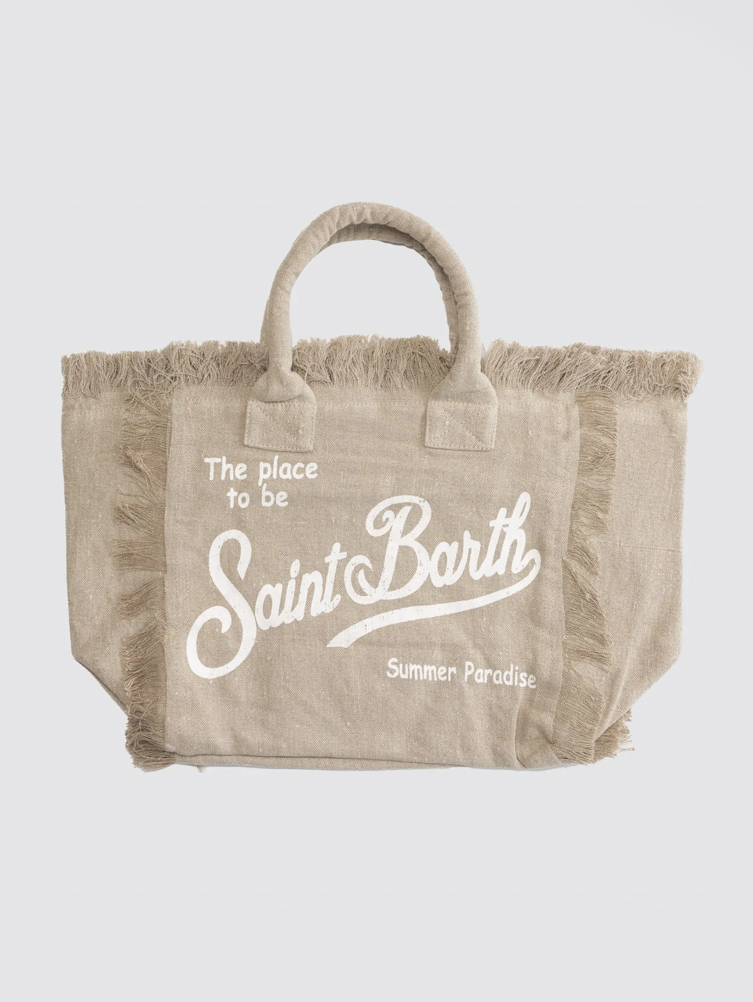 Beige Linen Vanity Bag