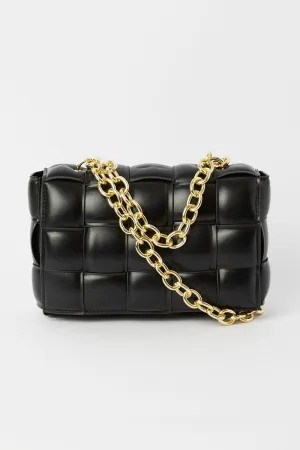 Black Quilt Crossbody Bag