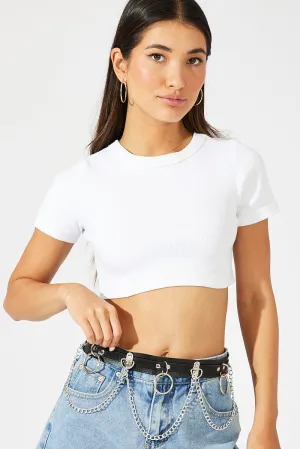 Black Ring and Chain Detail Belt