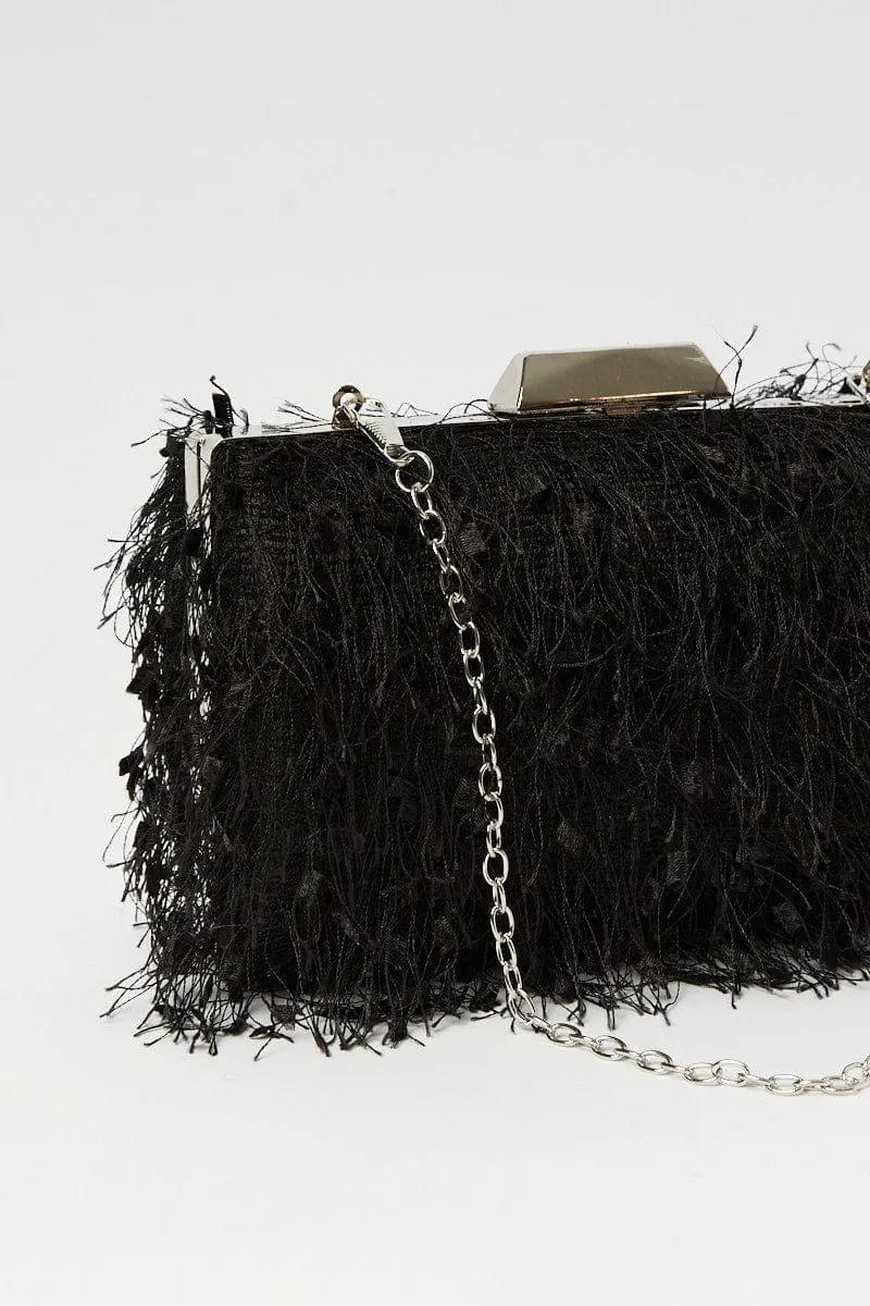 Black Tassel Clutch Bag