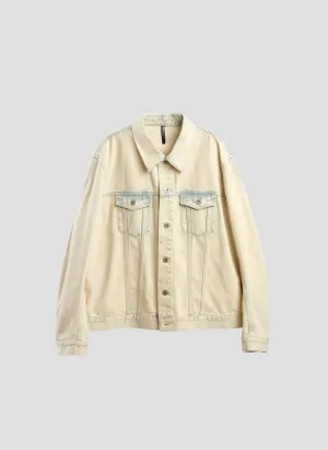 Bleached Wash Cotton Denim Type3 Trucker Jacket