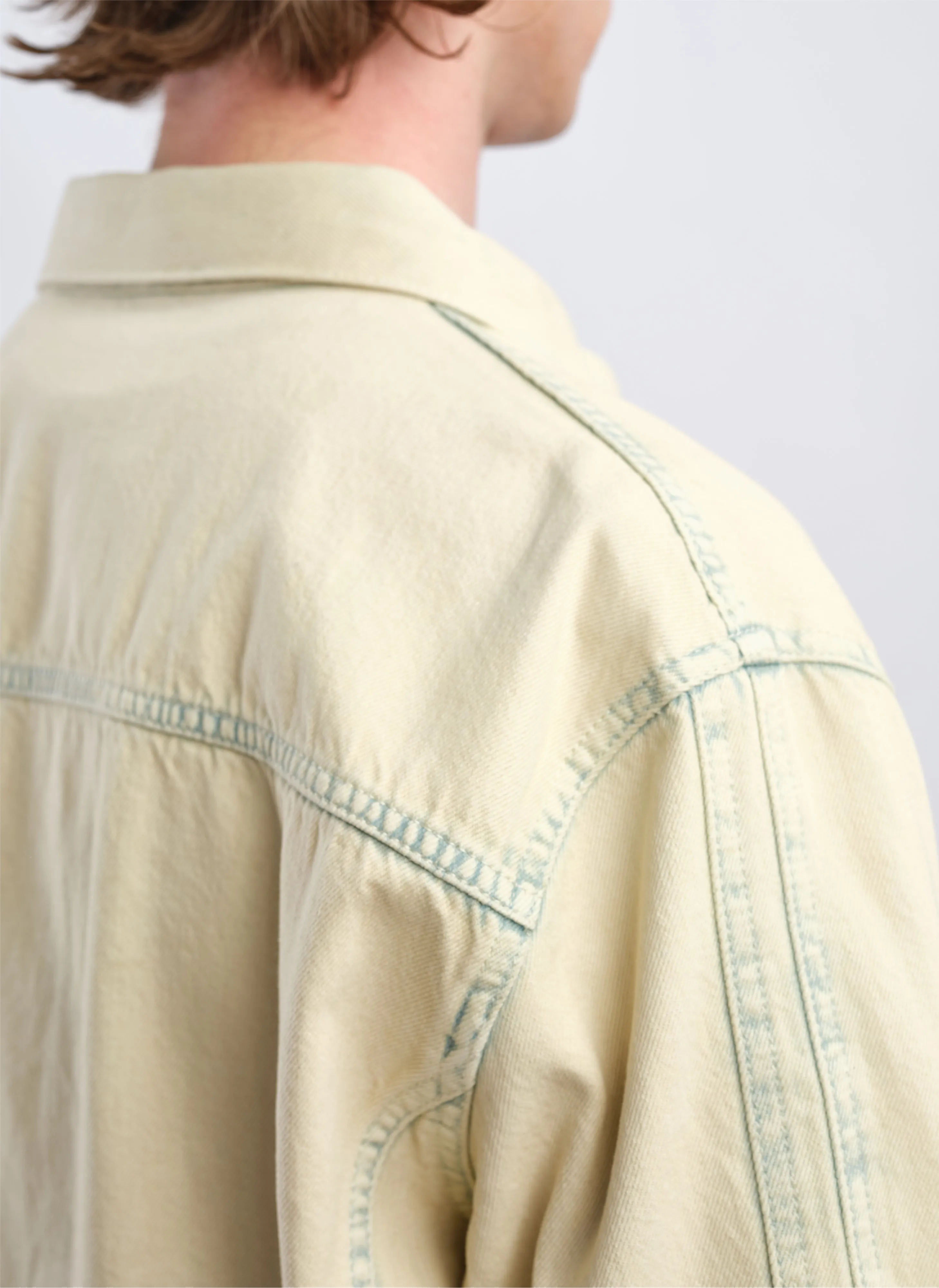 Bleached Wash Cotton Denim Type3 Trucker Jacket