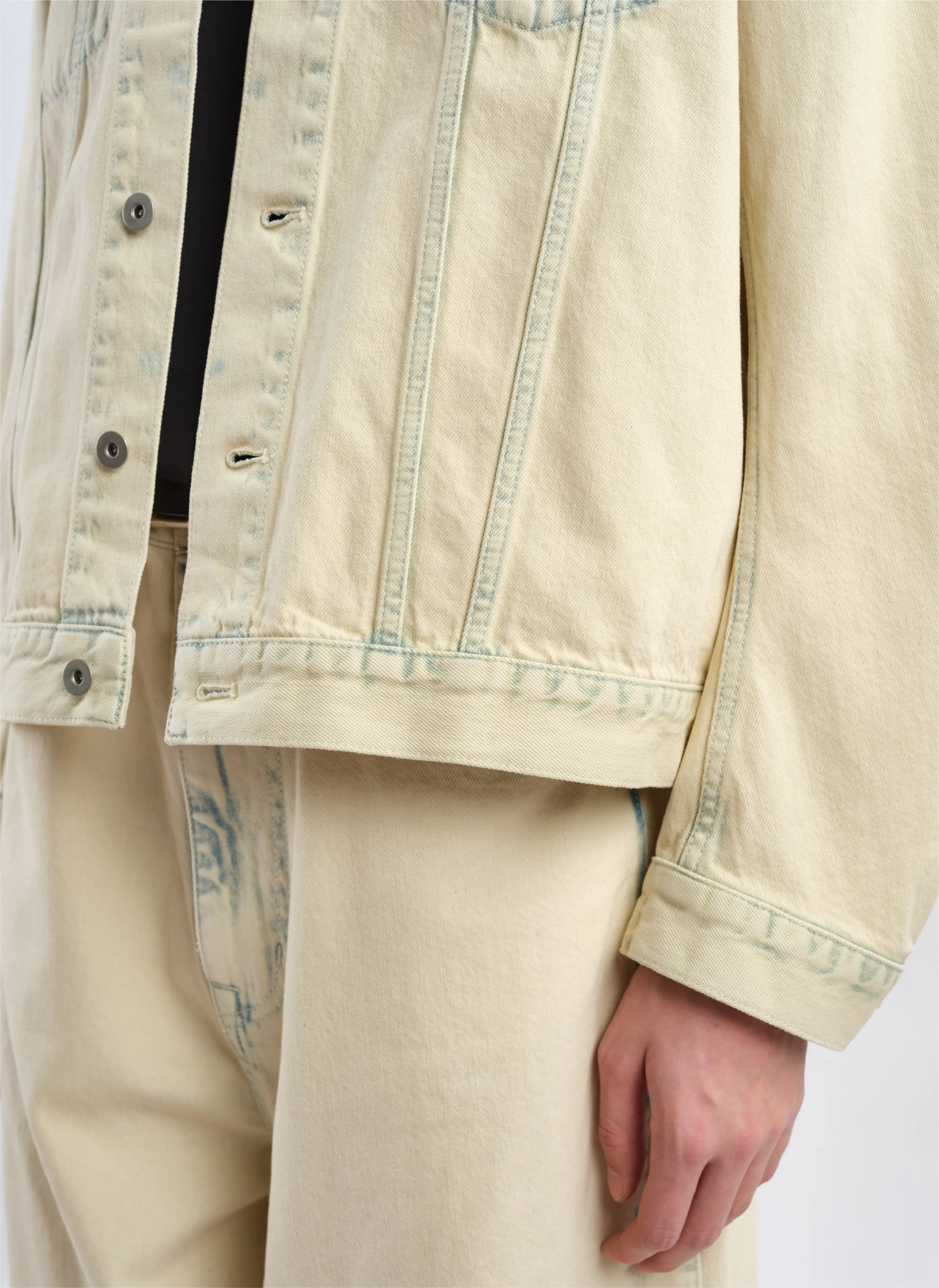 Bleached Wash Cotton Denim Type3 Trucker Jacket