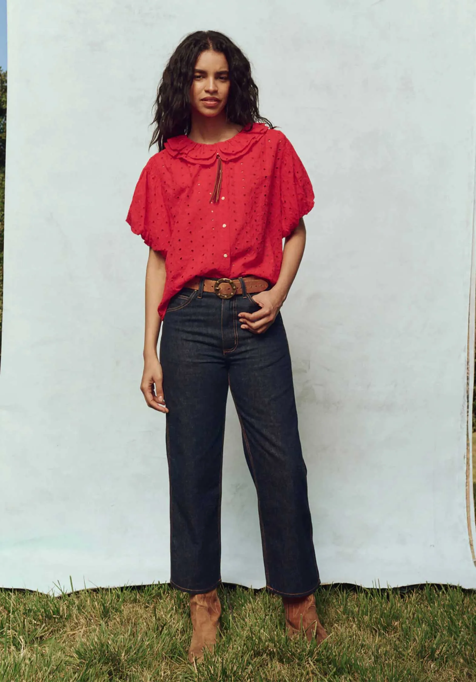 Blouse T1361928y Artisan Top Red-Rose