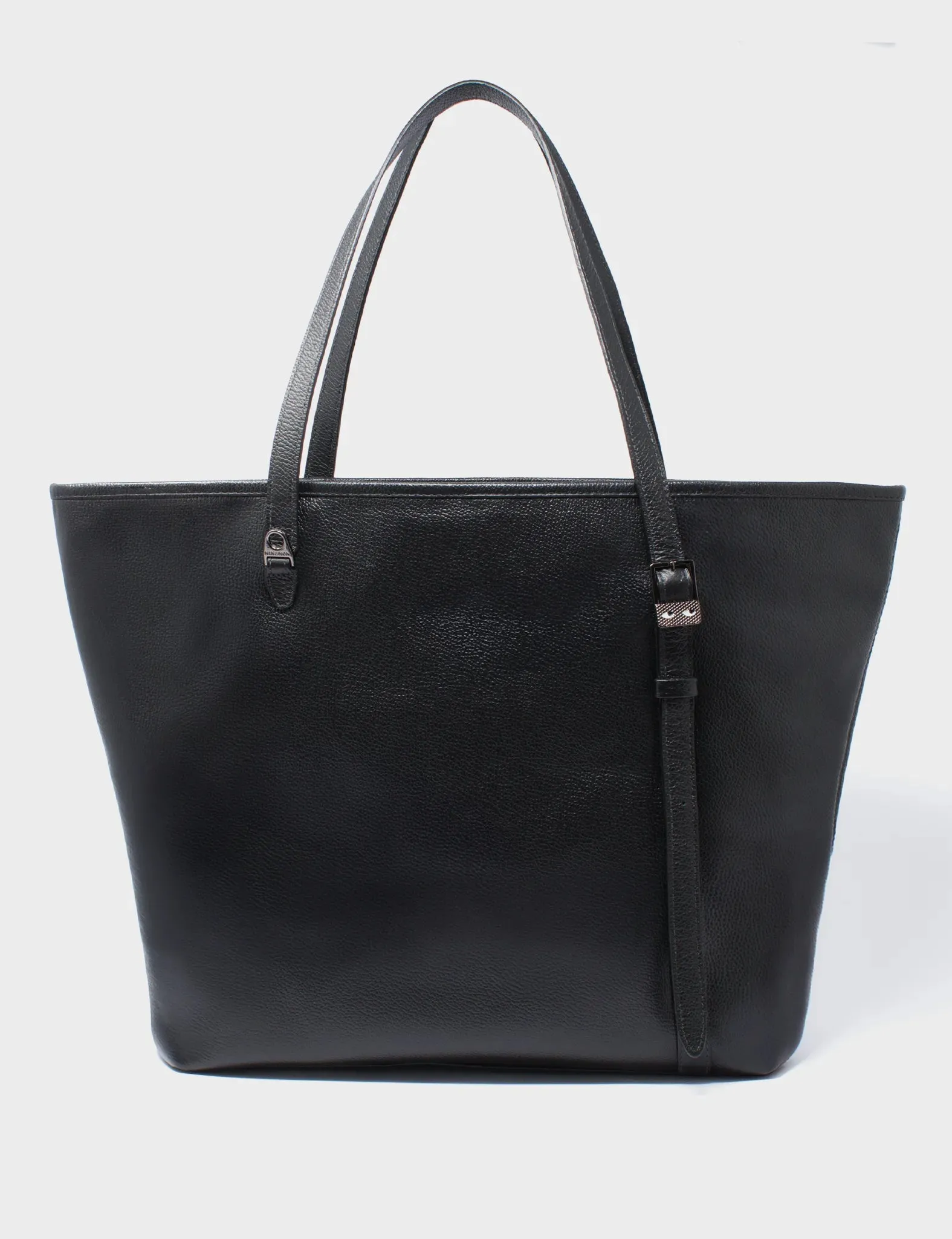 Bruno Black Leather Tote Bag - Creatures of the Future Embroidery