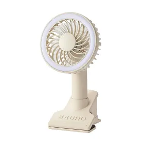 BRUNO Clip Fan With Light-Greige