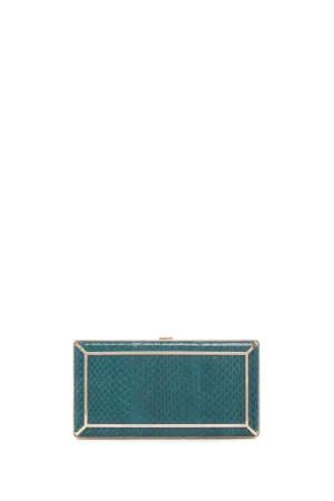 Callas Clutch in Green Snakeskin