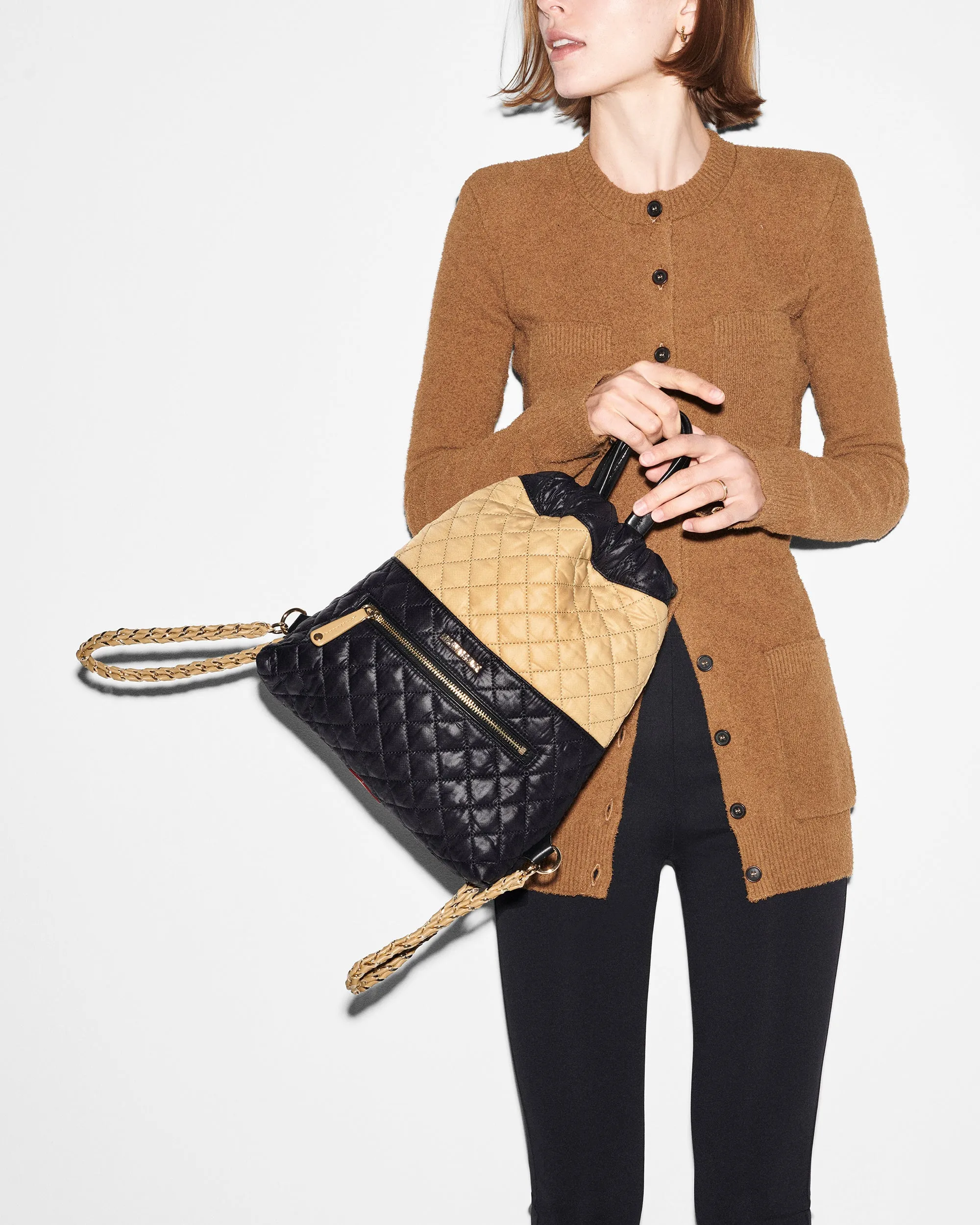 Camel & Black Crosby Audrey Backpack