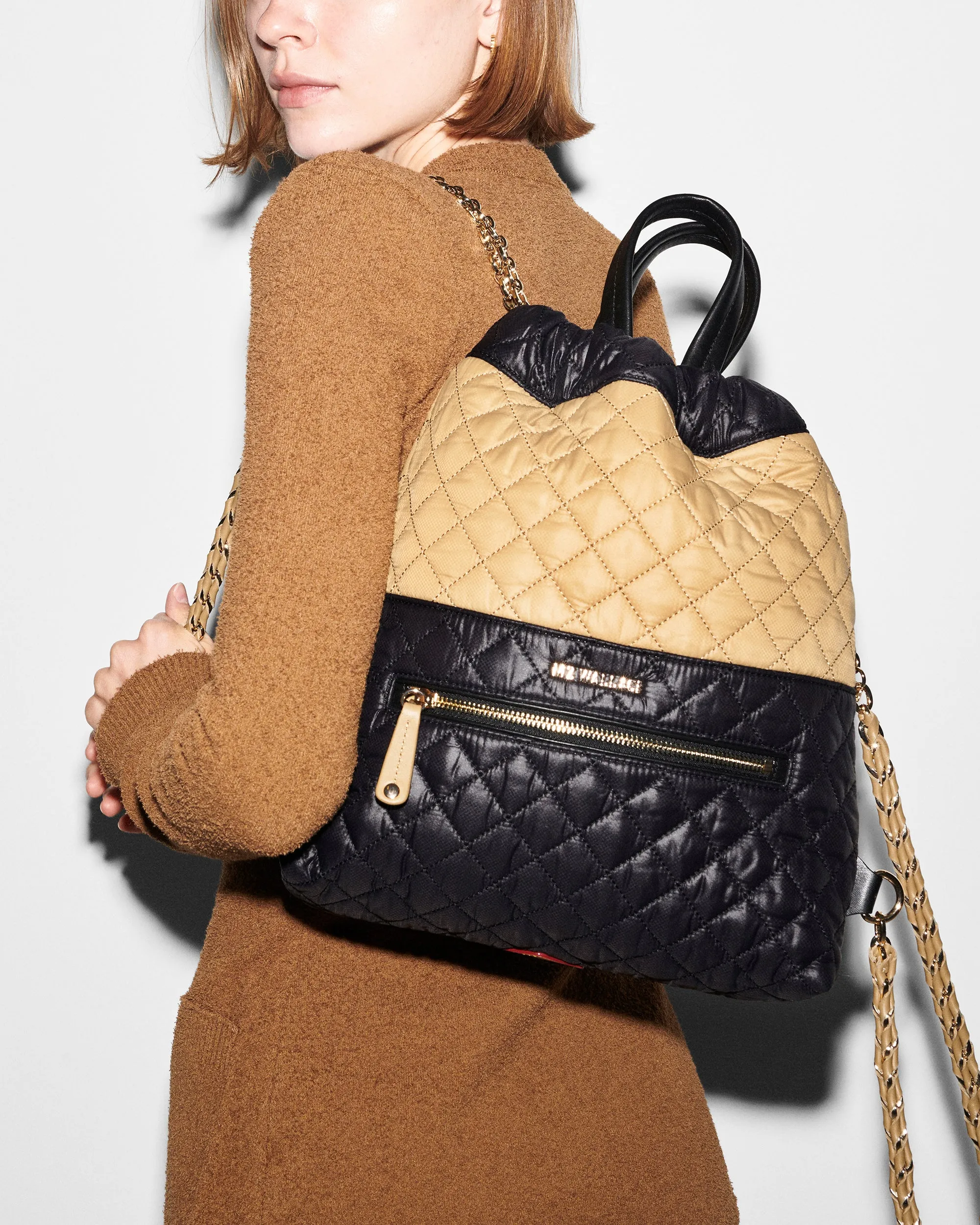Camel & Black Crosby Audrey Backpack
