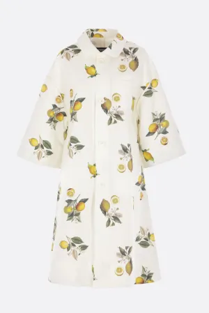 canvas coat with lemon print