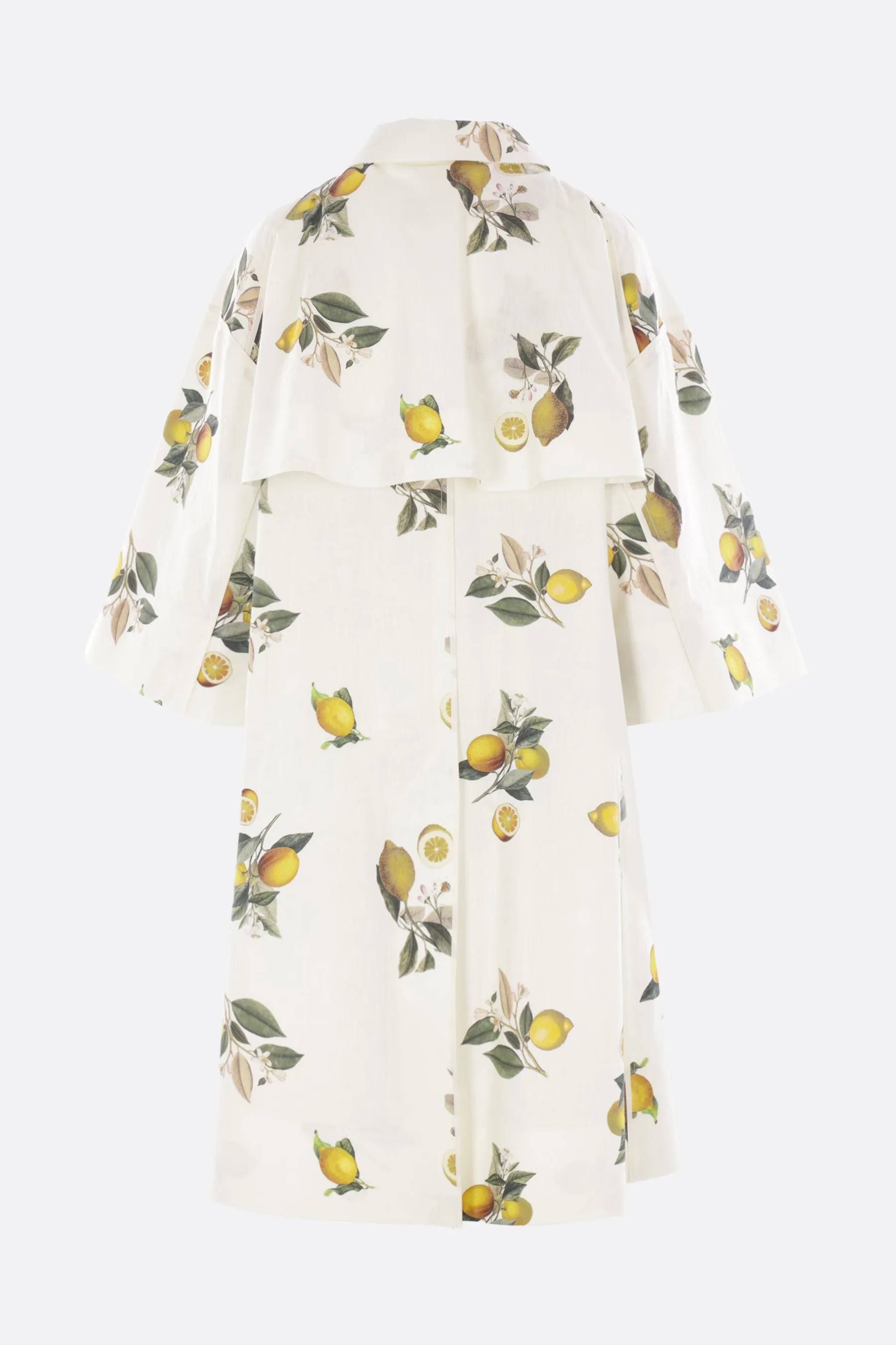 canvas coat with lemon print