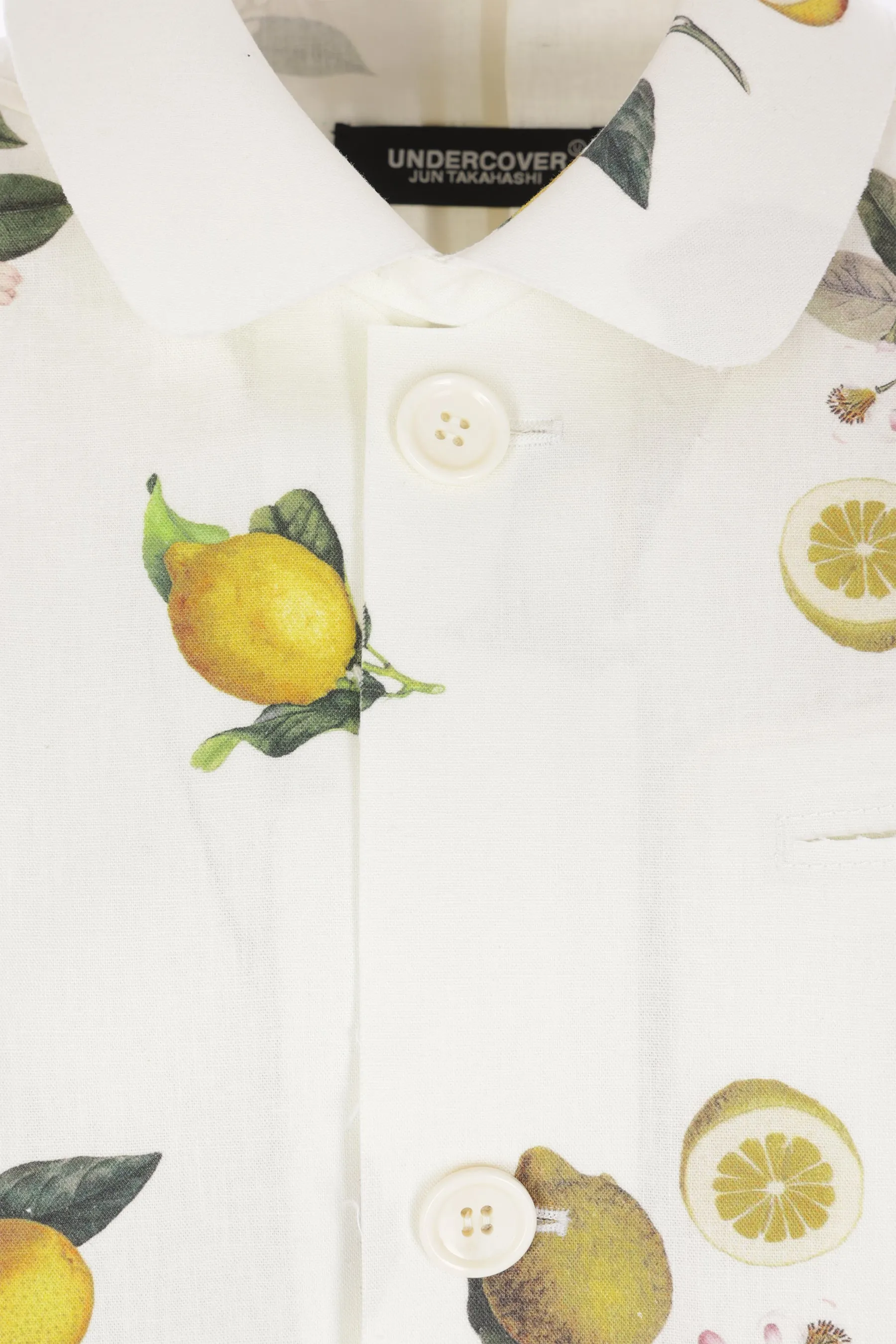 canvas coat with lemon print
