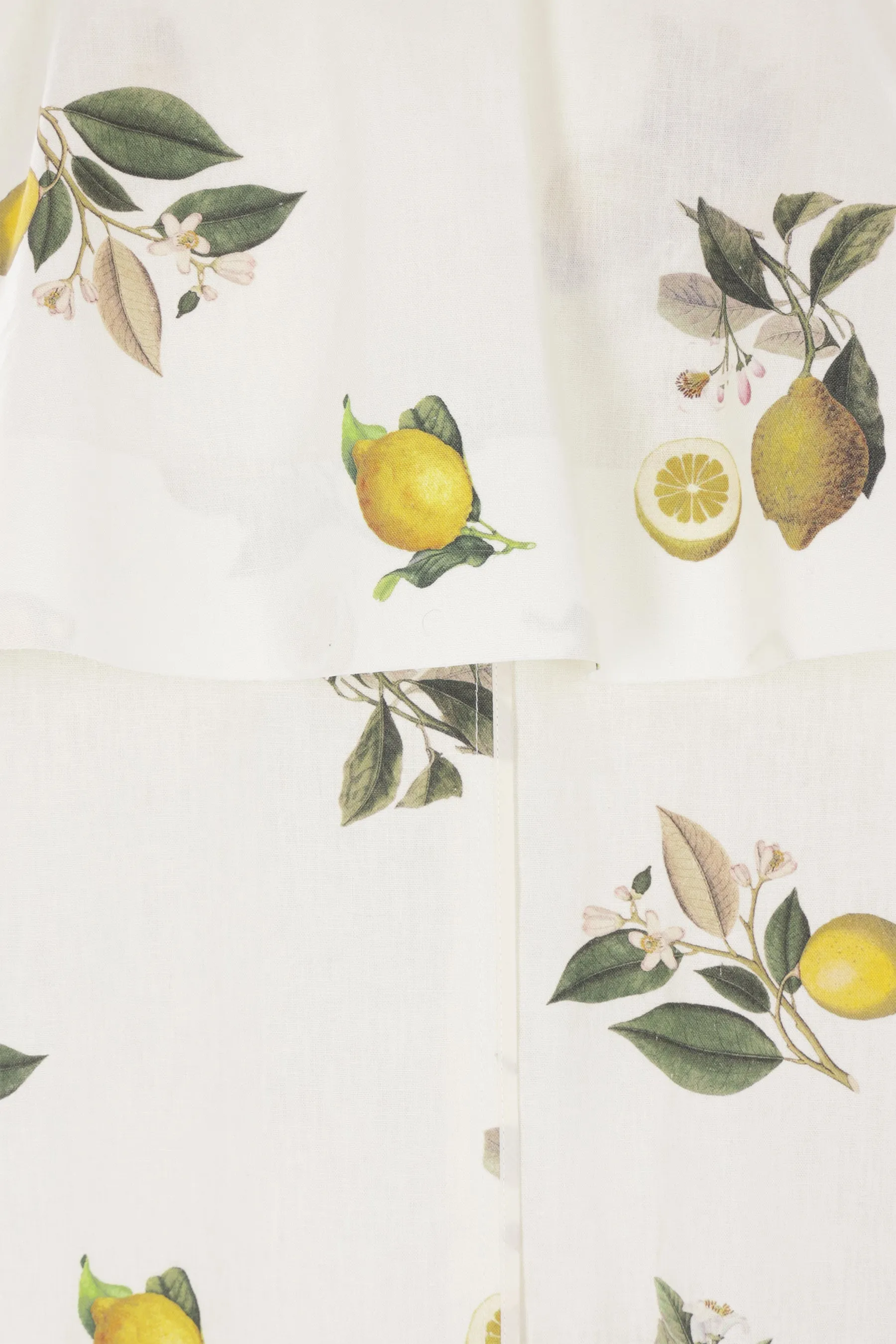 canvas coat with lemon print