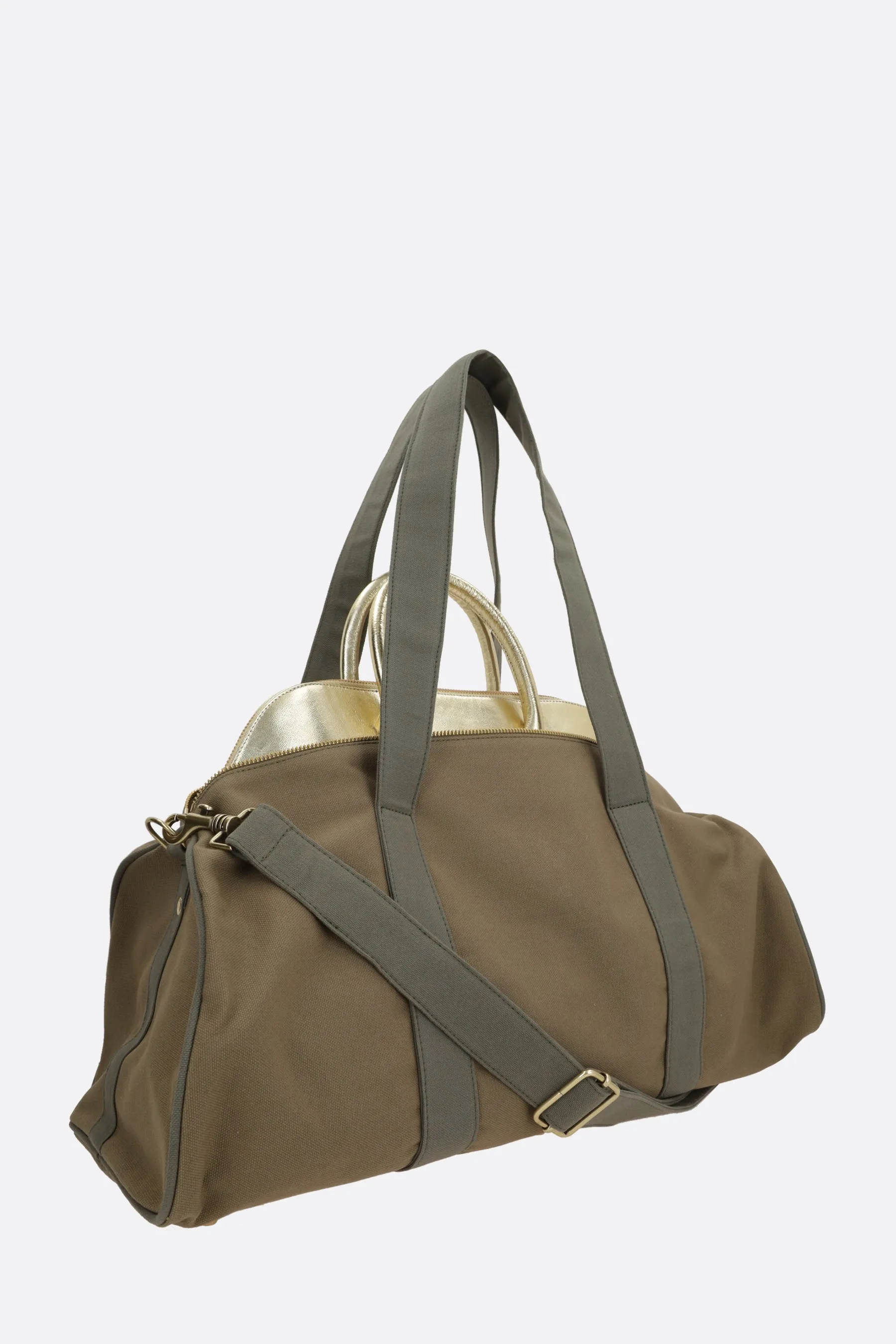 Carrie handbag in canvas and laminated leather