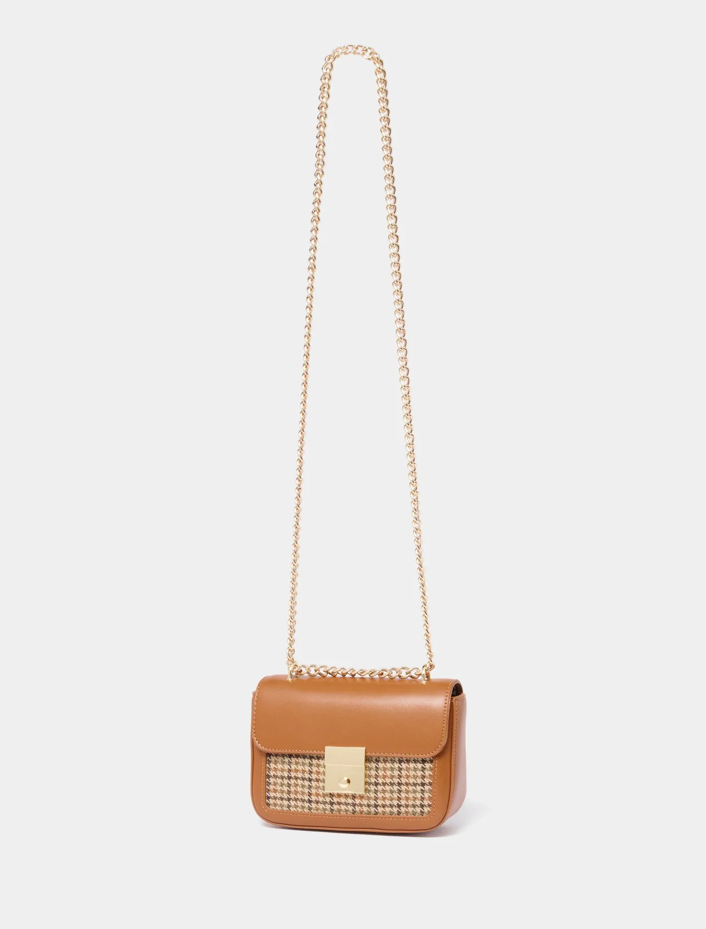Chantel Check Chain Bag