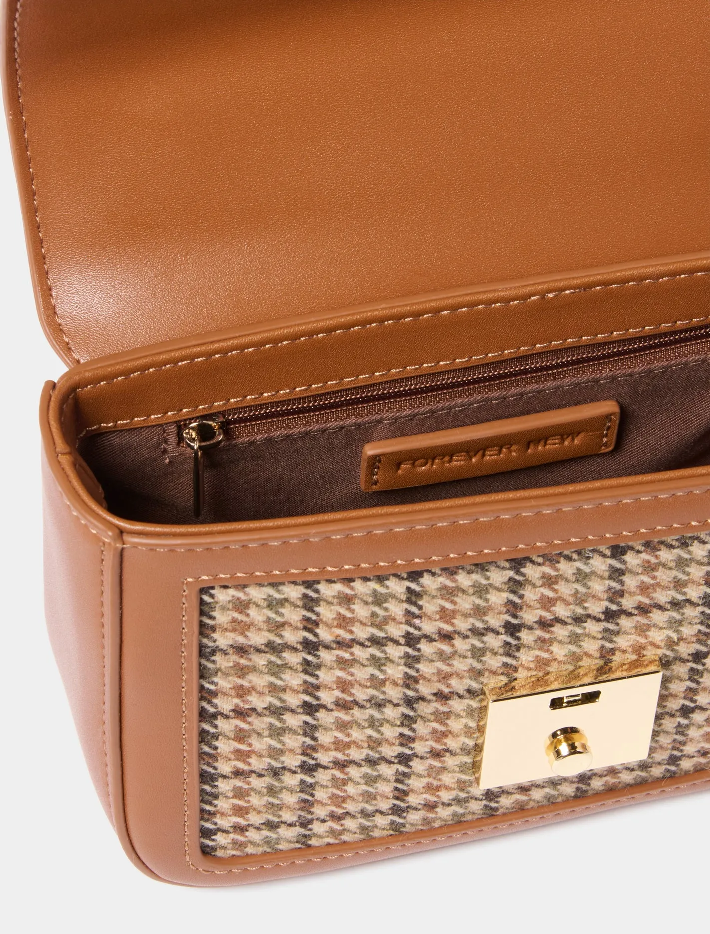 Chantel Check Chain Bag