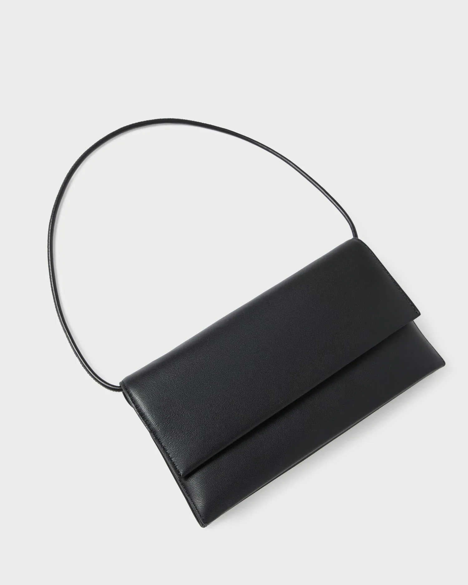 Charlee Black Leather Shoulder Bag