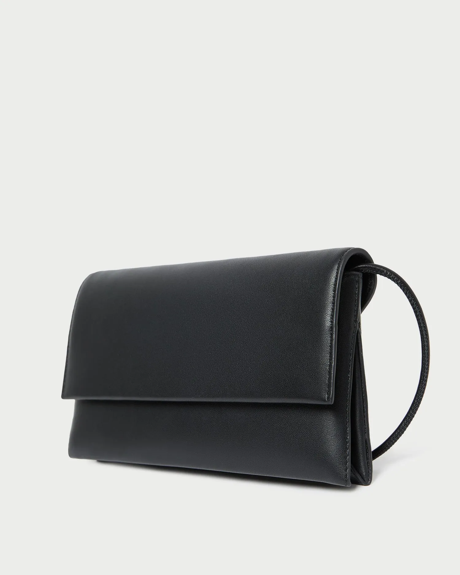 Charlee Black Leather Shoulder Bag