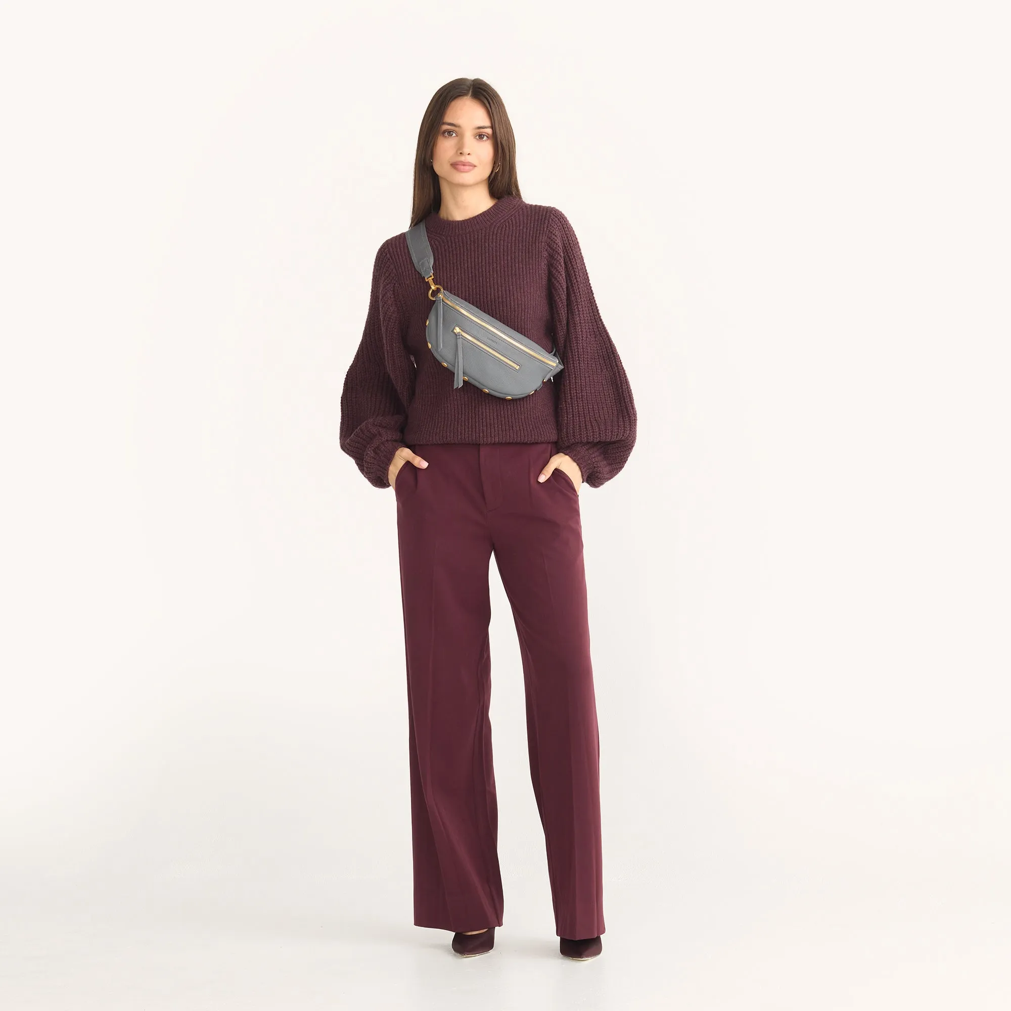 Charles Crossbody | Sonnet Grey/Brushed Gold | Med