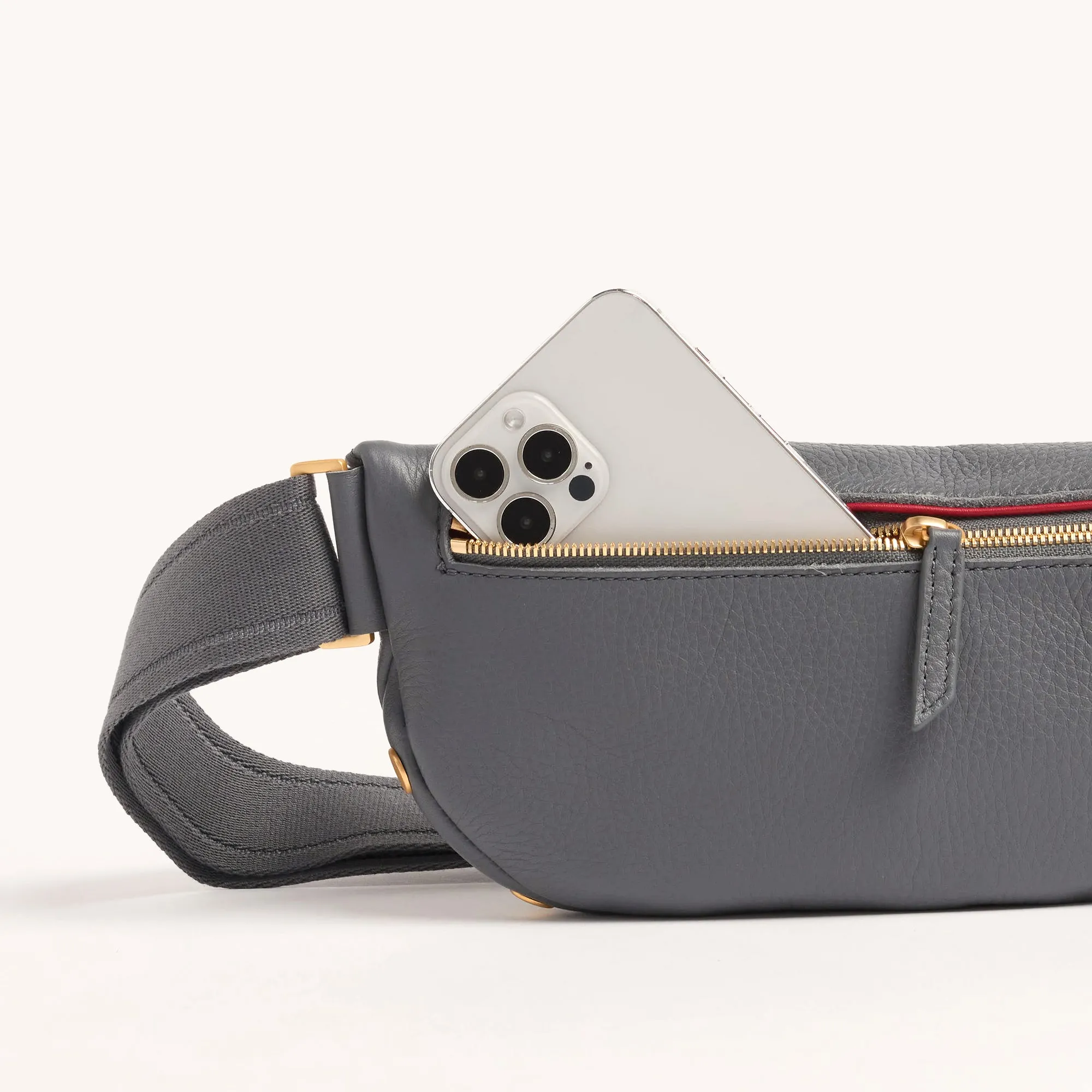 Charles Crossbody | Sonnet Grey/Brushed Gold | Med