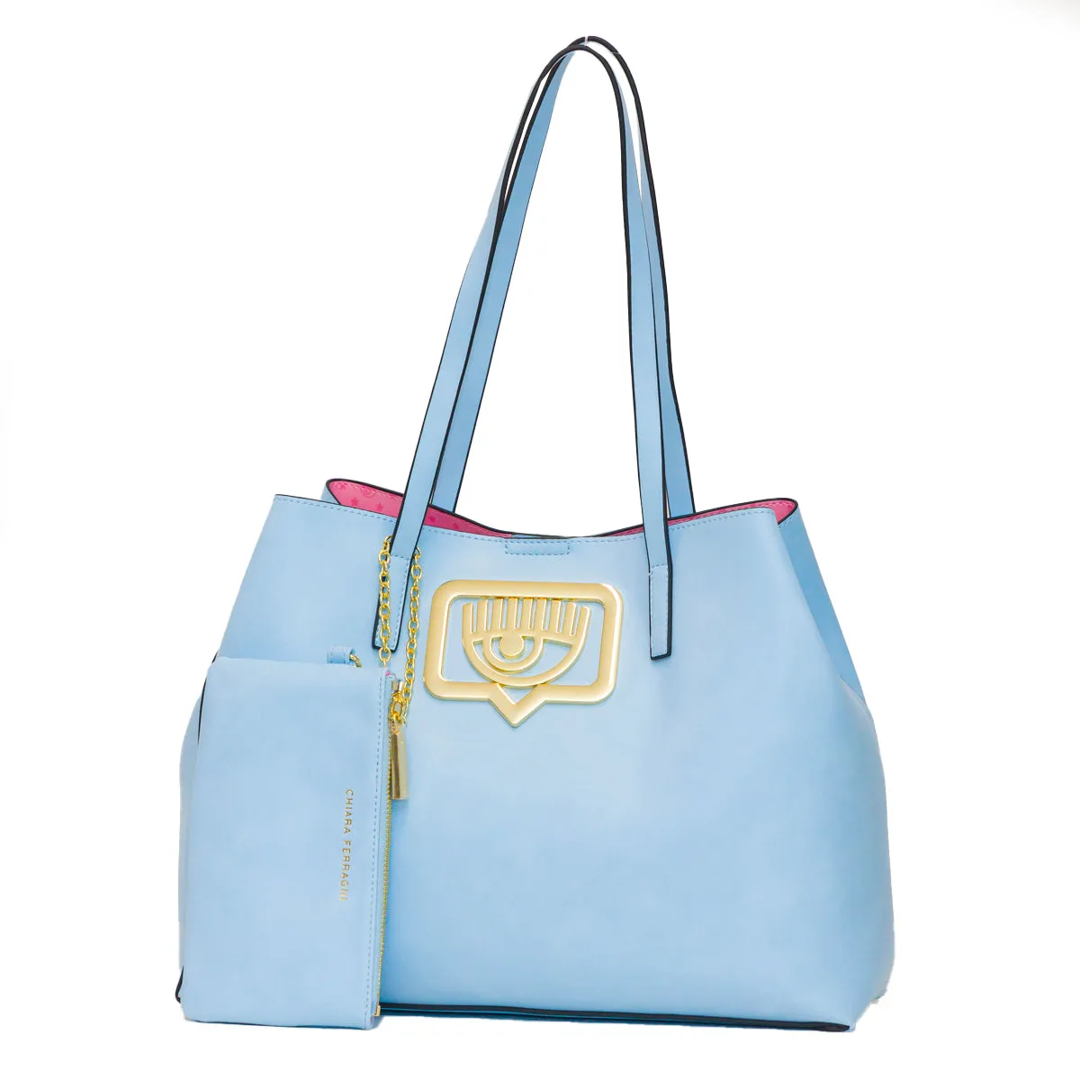 Chiara Ferragni Bold Eye Medium Top Handle Bag