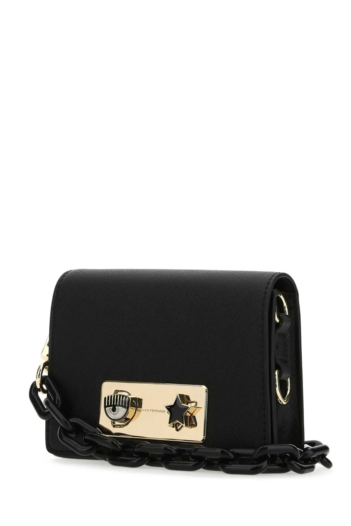 Chiara Ferragni Eye Star Plaque Chain-Linked Shoulder Bag