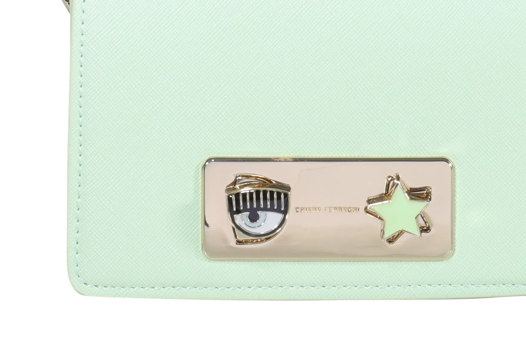 Chiara Ferragni Eye Star Plaque Chain-Linked Shoulder Bag