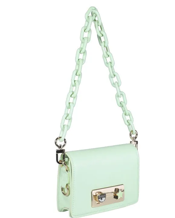 Chiara Ferragni Eye Star Plaque Chain-Linked Shoulder Bag
