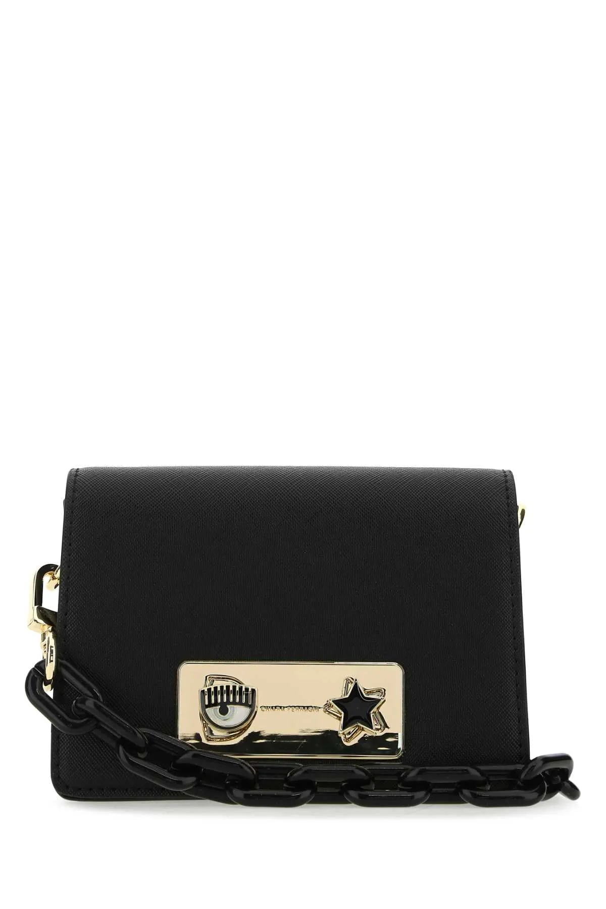Chiara Ferragni Eye Star Plaque Chain-Linked Shoulder Bag