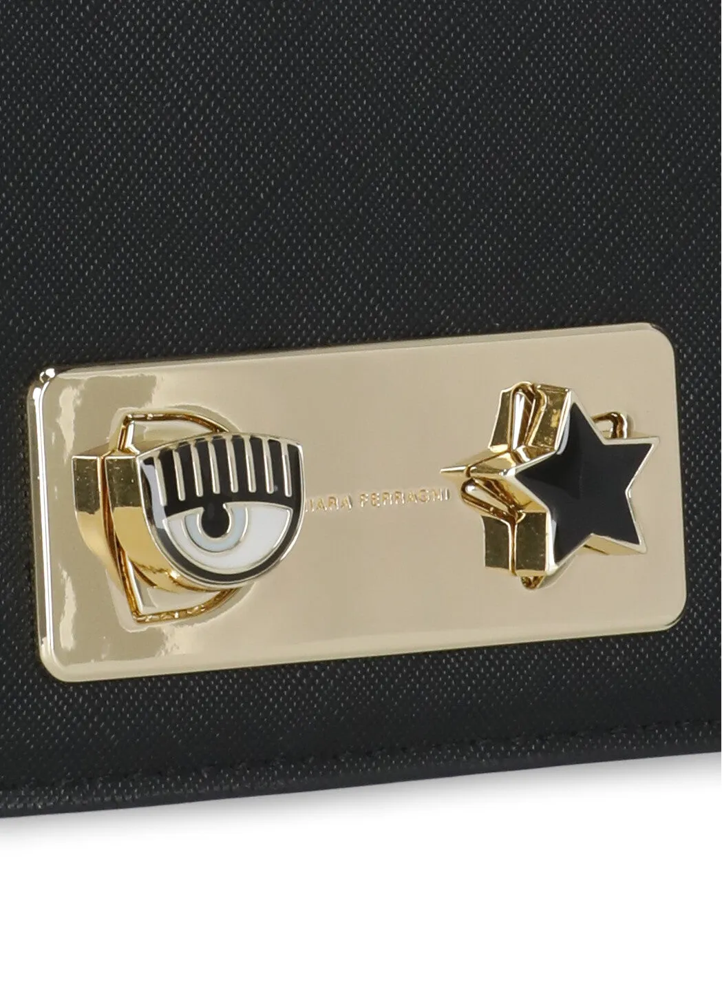 Chiara Ferragni Eyelike Chain-Link Crossbody Bag